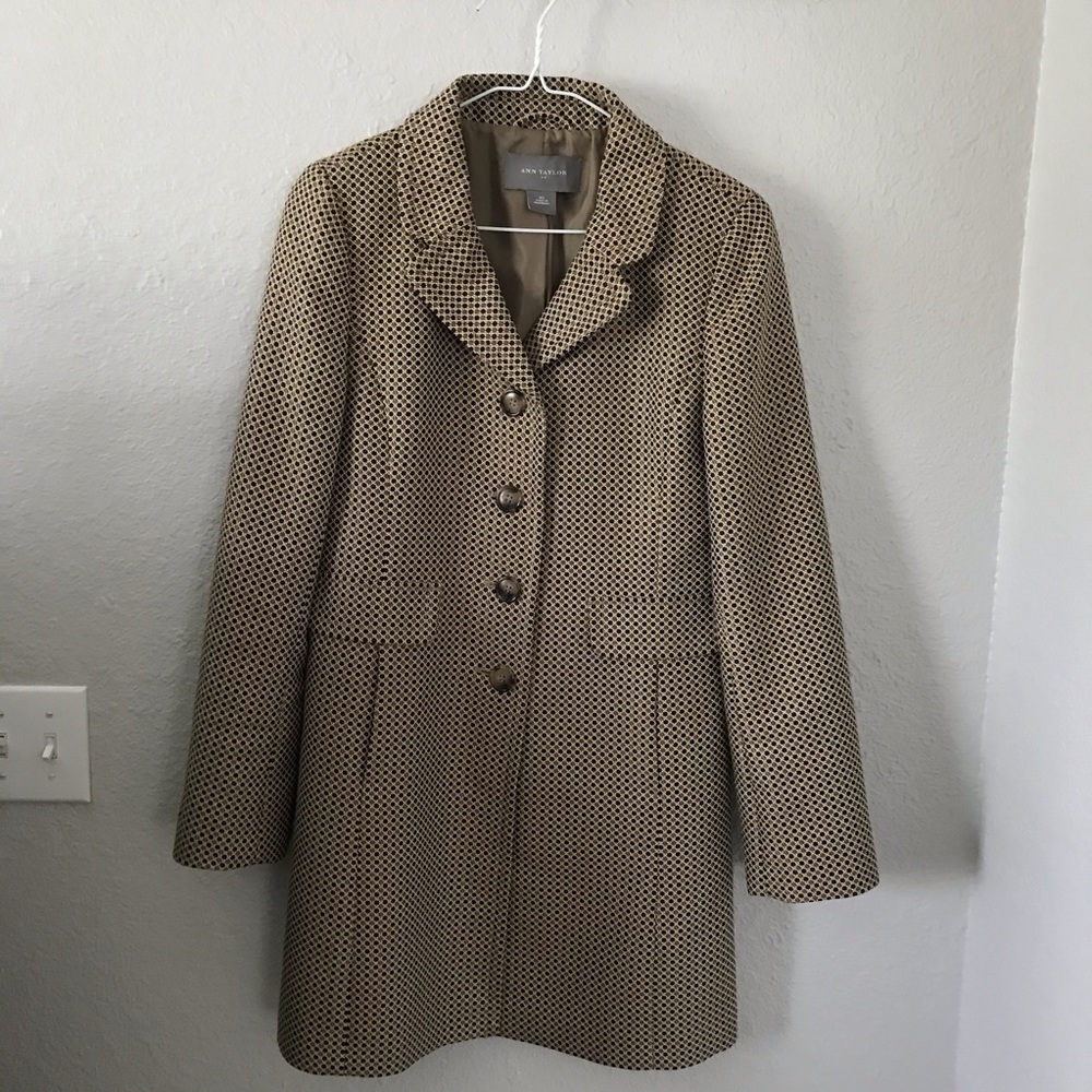 Ann Taylor brown dress coat